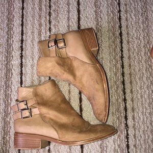 Tan siege booties